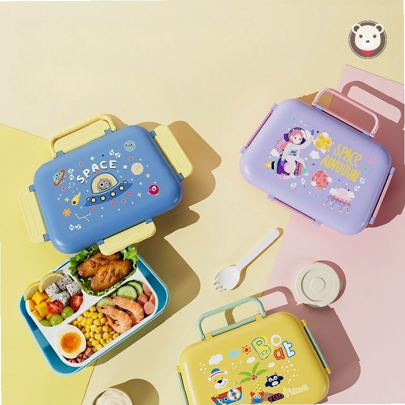 Meal Prep For Office - BPA-freie, lebensmittelechte, mikrowellengeeignete Lunchbox mit Besteck,