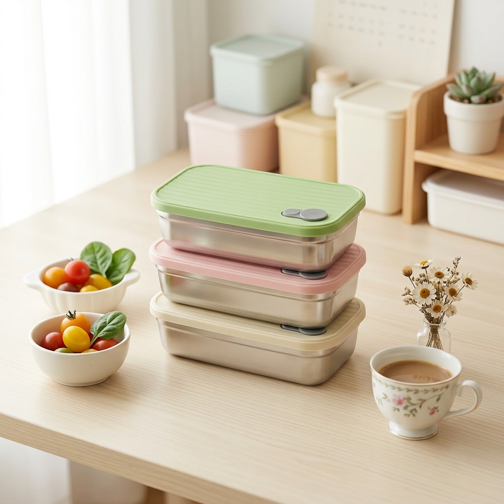 Meal Prep List - Edelstahl Bento-Box Metall-Lunchbox Mikrowellengeeignete Lebensmittelbehälter Stapelbare