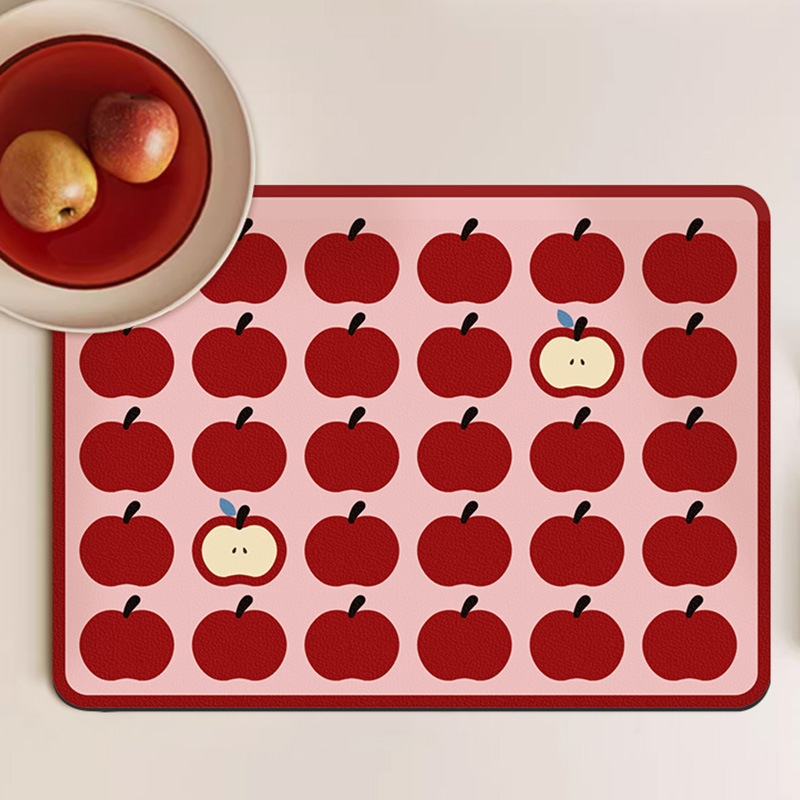 Meal Prep Format - ute Trockenmatte mit Apfelmuster, faltbar, mit