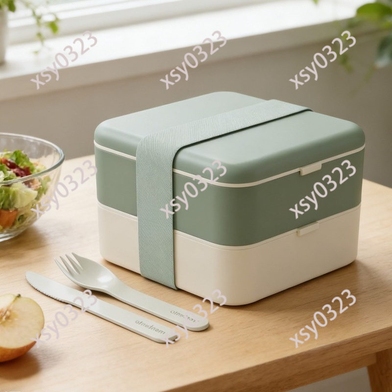 Meal Prep For Office - Mikrowellengeeignete, geteilte Bento-Box, tragbarer Lunchbehälter für