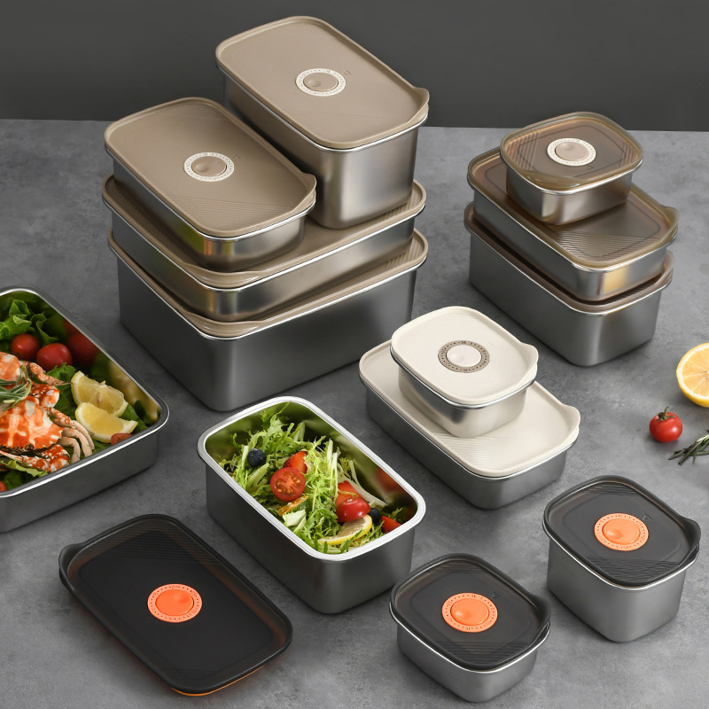 Meal Prep Vacuum Seal Containers - 1 Stück 304 Edelstahl Frischhaltedose mit