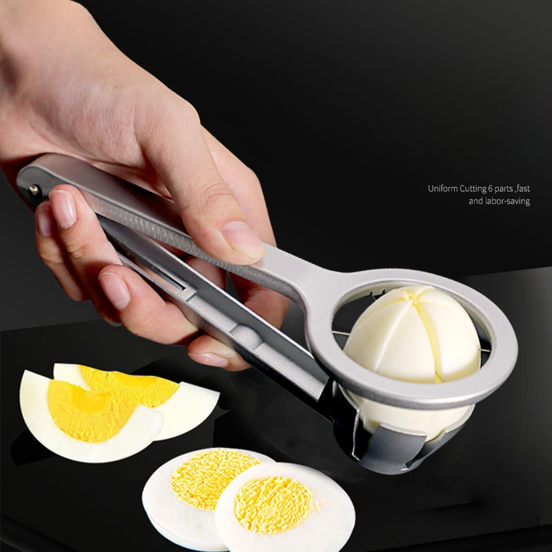 Meal Prep Eggs - Nützlicher Edelstahl-Eierschneider, manuelles Küchenwerkzeug, Eierschneider für