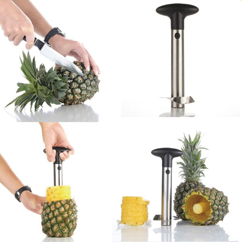 1Pc Edelstahl Einfach zu bedie – Pineapple Corer Slicer Bewertung und Preis