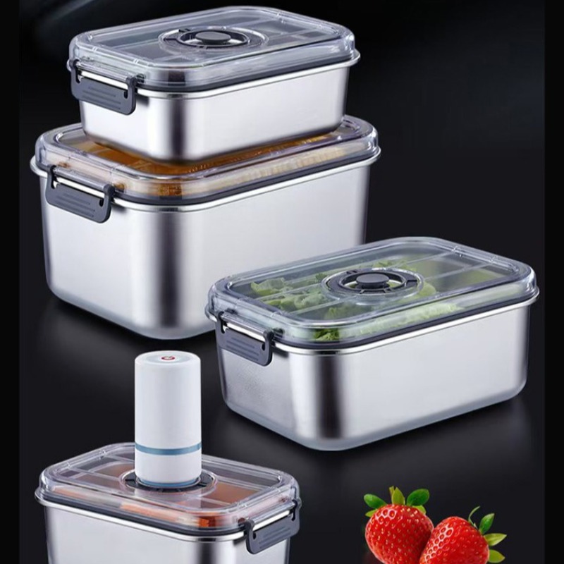 Edelstahl-Vakuum-Lebensmittelb – Meal Prep Vacuum Seal Containers Bewertung und Preis