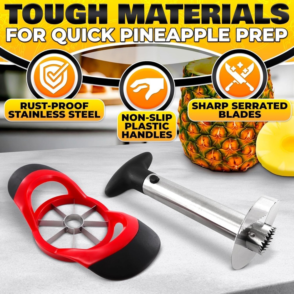 Edelstahl-Ananasschneider und  – Pineapple Corer Slicer Bewertung und Preis