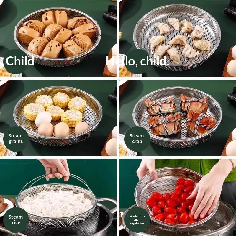 Edelstahl-Dampfgarer-Korb mit  – Meal Prep Seafood Bewertung und Preis